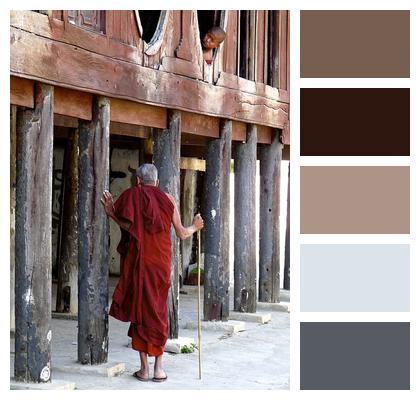 Burma Buddhist Monk Wooden Structure Inle Lake Temple Monk Monk Monk Monk Exterior Monk Image